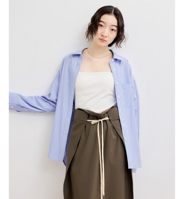 ADAM ET ROPE'「【WEB限定】ブロードカラーシャツ」|シャツ・ブラウス|サックス(48)