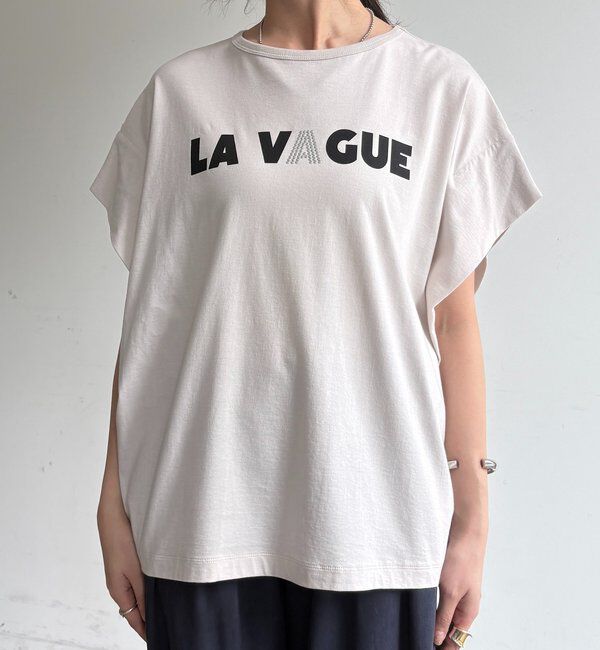  「袖タックフレンチメタリックロゴTEE」|Tシャツ・カットソー|