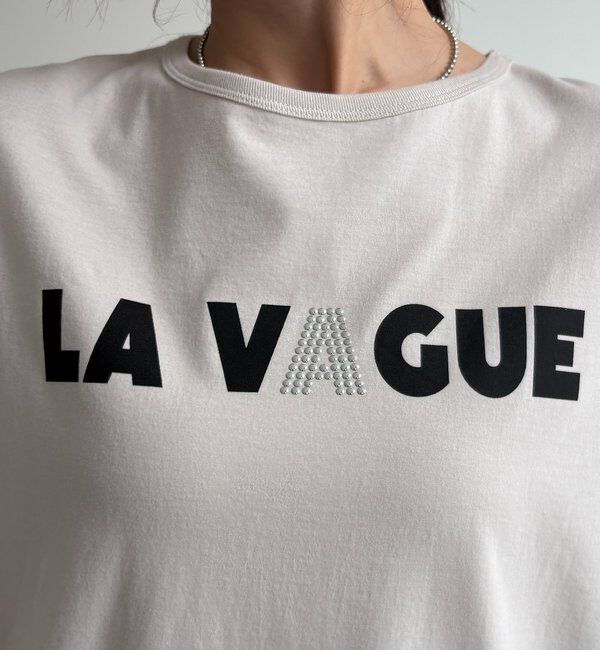  「袖タックフレンチメタリックロゴTEE」|Tシャツ・カットソー|