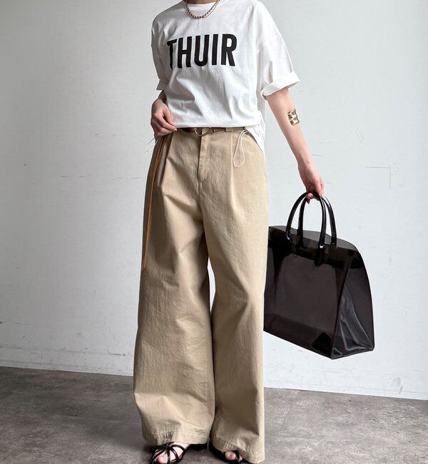  「【WEB限定】サイドドロストロゴTEE」|Tシャツ・カットソー|