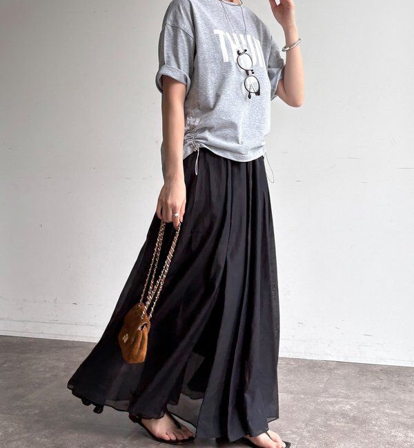  「【WEB限定】サイドドロストロゴTEE」|Tシャツ・カットソー|