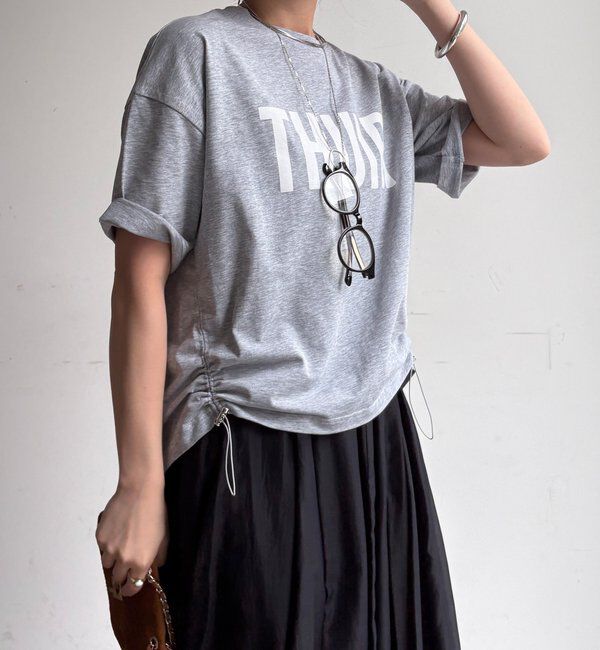  「【WEB限定】サイドドロストロゴTEE」|Tシャツ・カットソー|