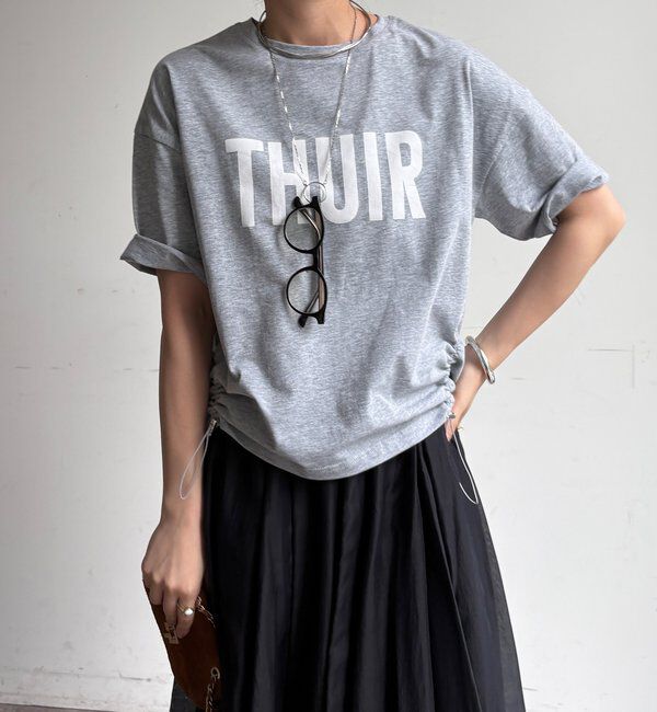  「【WEB限定】サイドドロストロゴTEE」|Tシャツ・カットソー|