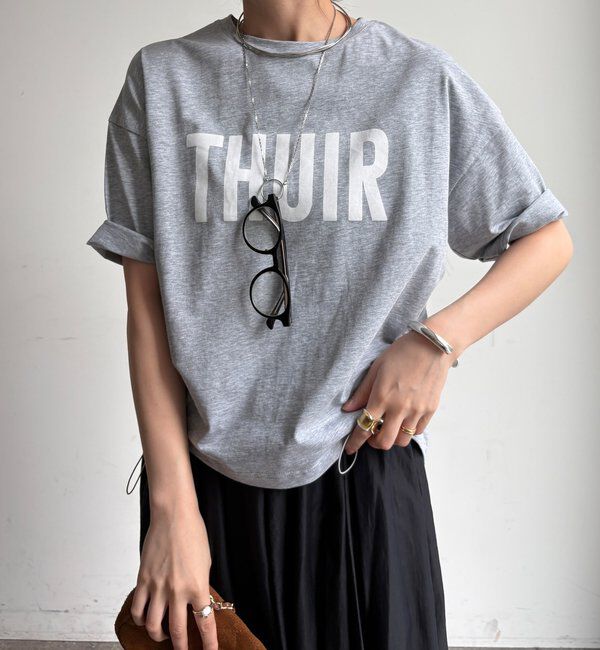  「【WEB限定】サイドドロストロゴTEE」|Tシャツ・カットソー|
