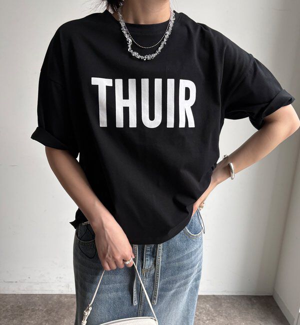  「【WEB限定】サイドドロストロゴTEE」|Tシャツ・カットソー|