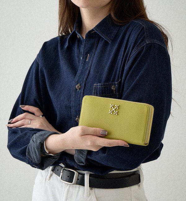  「モノグラムプレートラウンドジップウォレット」|財布|