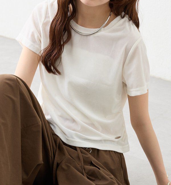  「【BLK/WEB限定カラー】ベロアTシャツ」|Tシャツ・カットソー|