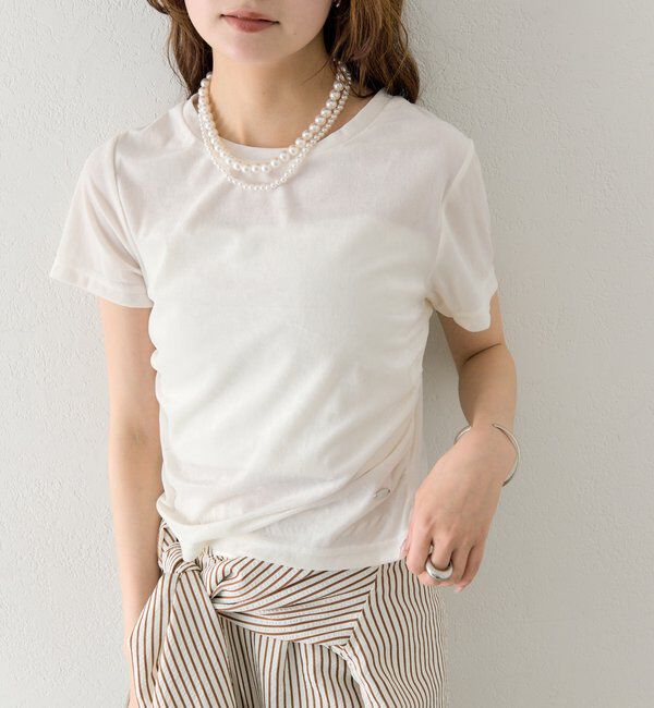  「【BLK/WEB限定カラー】ベロアTシャツ」|Tシャツ・カットソー|