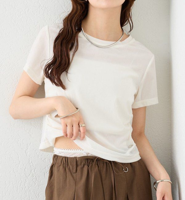  「【BLK/WEB限定カラー】ベロアTシャツ」|Tシャツ・カットソー|