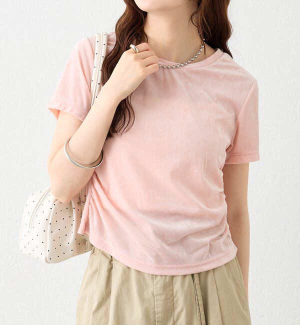  「【BLK/WEB限定カラー】ベロアTシャツ」|Tシャツ・カットソー|
