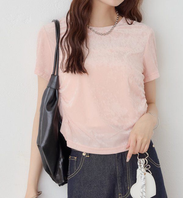  「【BLK/WEB限定カラー】ベロアTシャツ」|Tシャツ・カットソー|