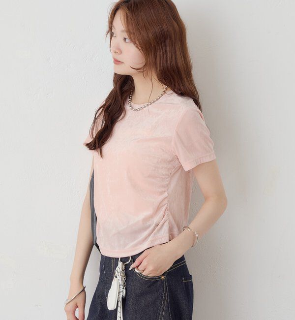  「【BLK/WEB限定カラー】ベロアTシャツ」|Tシャツ・カットソー|