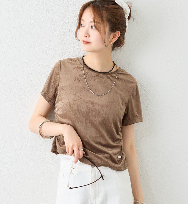  「【BLK/WEB限定カラー】ベロアTシャツ」|Tシャツ・カットソー|