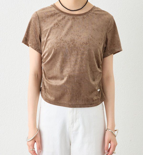  「【BLK/WEB限定カラー】ベロアTシャツ」|Tシャツ・カットソー|