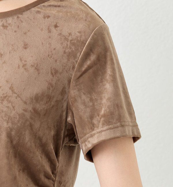  「【BLK/WEB限定カラー】ベロアTシャツ」|Tシャツ・カットソー|