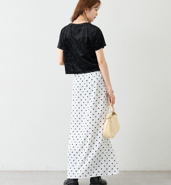  「【BLK/WEB限定カラー】ベロアTシャツ」|Tシャツ・カットソー|