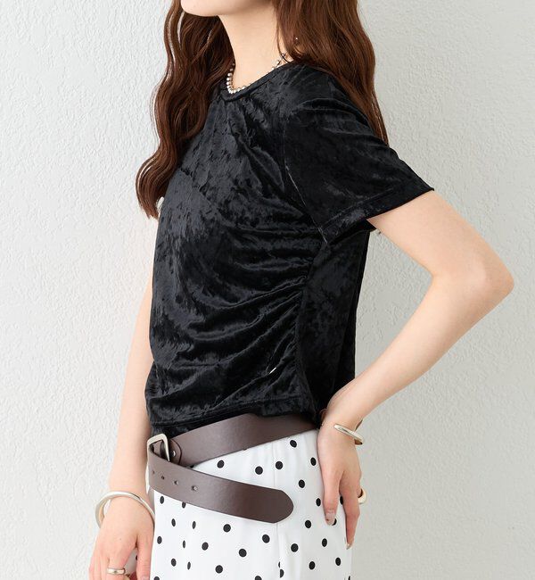  「【BLK/WEB限定カラー】ベロアTシャツ」|Tシャツ・カットソー|