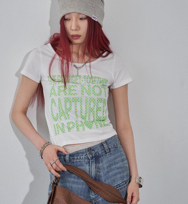  「【WEB限定】メッセージドットロゴS/S TEE」|Tシャツ・カットソー|