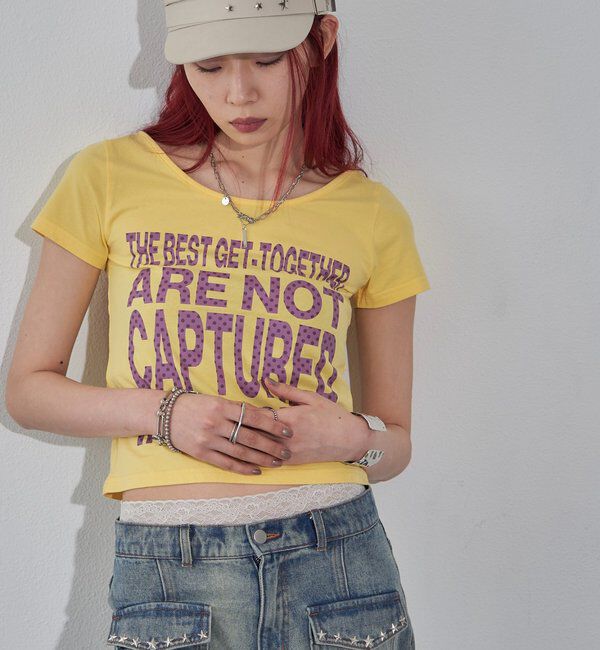  「【WEB限定】メッセージドットロゴS/S TEE」|Tシャツ・カットソー|