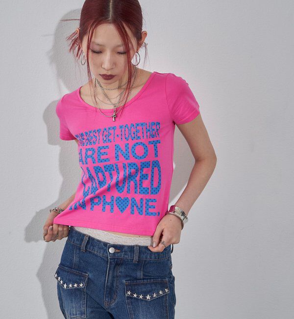  「【WEB限定】メッセージドットロゴS/S TEE」|Tシャツ・カットソー|