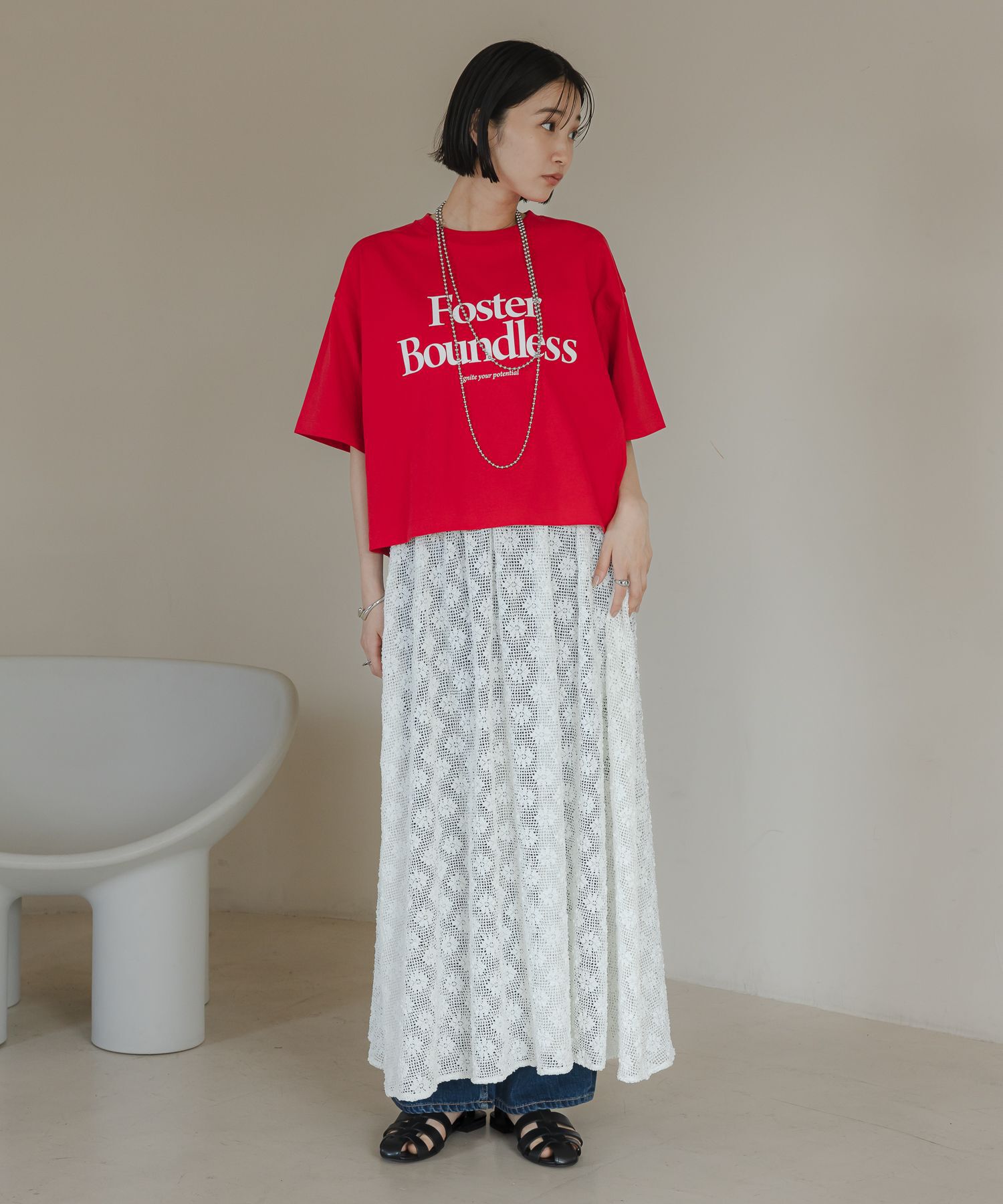 LOWRYS FARM「ショートロゴＰＴＳＳ」|Tシャツ・カットソー|