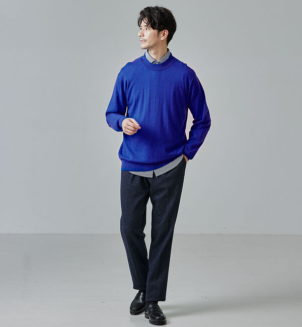 ABAHOUSE「【シルクの様な光沢】カシミヤ　モックネック　ニット」|ニット・セーター|