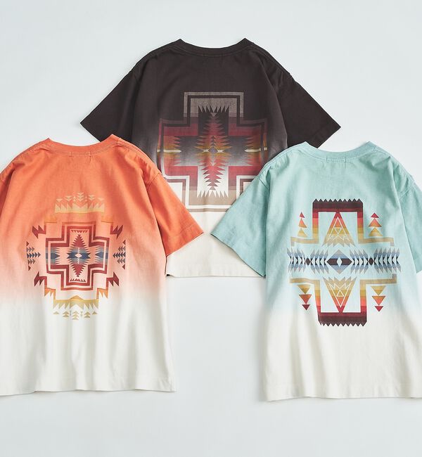 ABAHOUSE「【PENDLETON/ペンドルトン】グラデーション ダイバックプリント Tシャツ」|Tシャツ・カットソー|