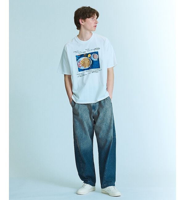 ABAHOUSE「WEEKEND BREAKFAST プリントTシャツ / オーバーサイズ/ LE」|Tシャツ・カットソー|