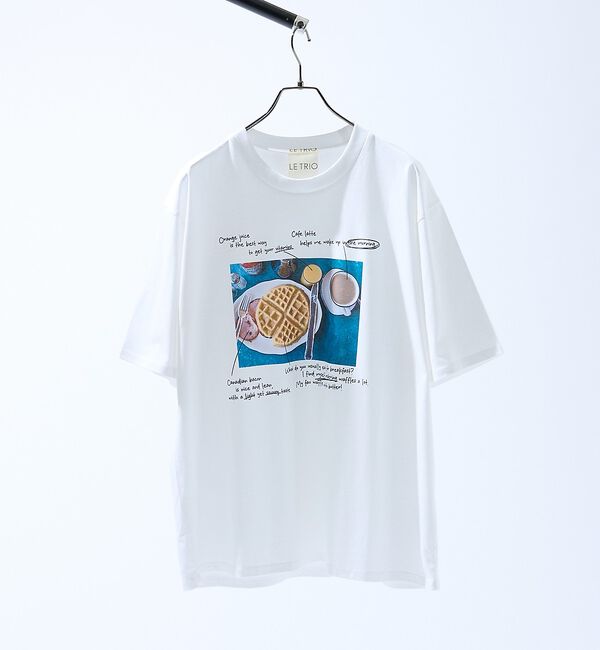 ABAHOUSE「WEEKEND BREAKFAST プリントTシャツ / オーバーサイズ/ LE」|Tシャツ・カットソー|