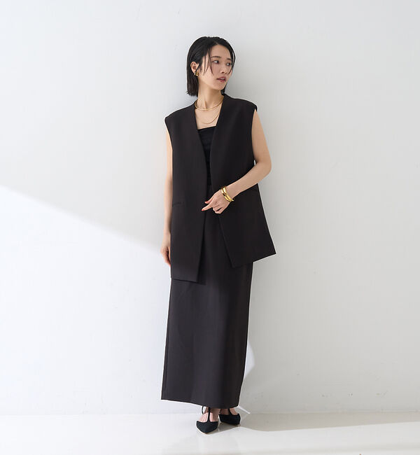 Rouge vif「【セットアップ対応】【3サイズ展開】ストレッチダブルクロスタイトスリットスカート」|スカート|