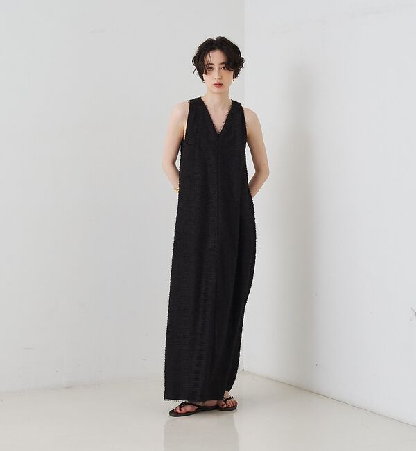 Rouge vif「カットジャガードシアーノスリーブワンピース」|ワンピース|
