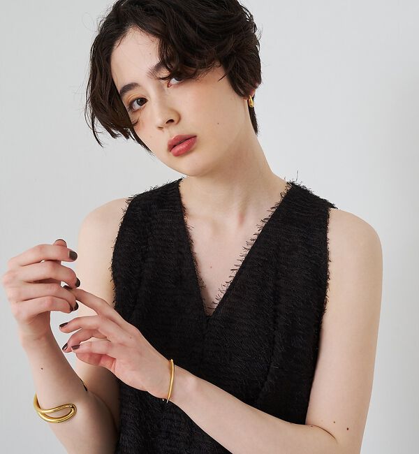 Rouge vif「カットジャガードシアーノスリーブワンピース」|ワンピース|