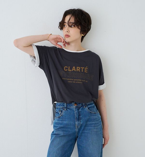 Rouge vif「2WAYコットンリバーシブルロゴＴシャツ【予約】」|Tシャツ・カットソー|