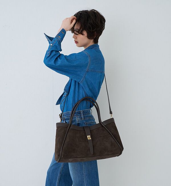 Rouge vif「【AULENTTI / オウレンティ】2WAYスエードショルダートートバッグ /」|トートバッグ|
