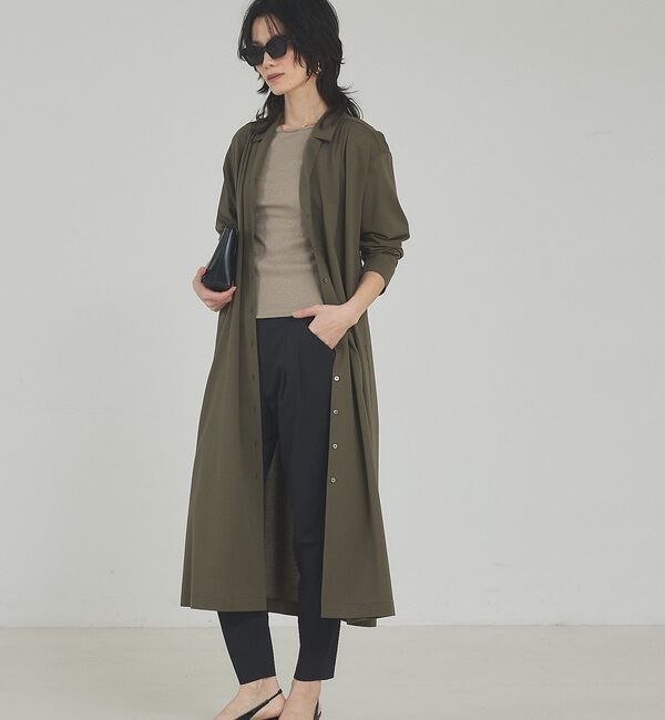 qualite「【愛され続ける名品パンツ！新色追加】2WAYストレッチタックパンツ」|その他|
