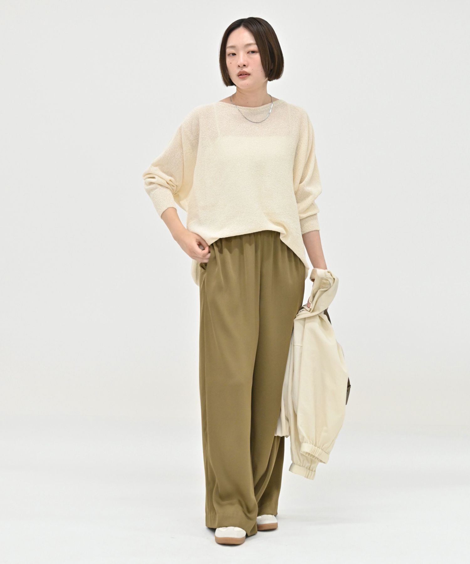 qualite「【夏まで快適に着られる】camifineニットプルオーバー」|Tシャツ・カットソー|