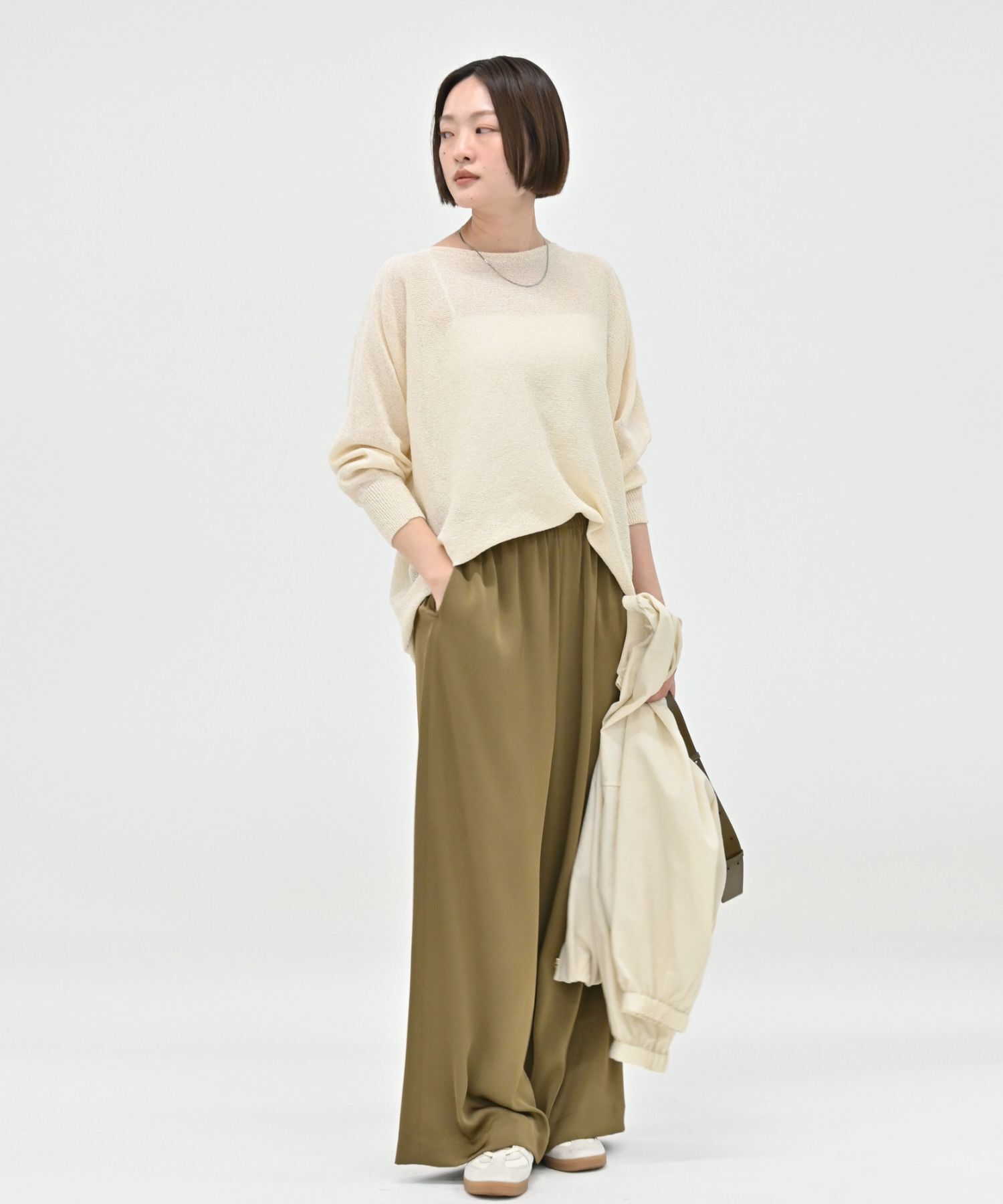 qualite「【夏まで快適に着られる】camifineニットプルオーバー」|Tシャツ・カットソー|