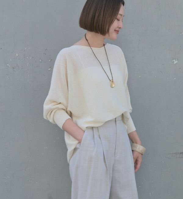qualite「【夏まで快適に着られる】camifineニットプルオーバー」|Tシャツ・カットソー|