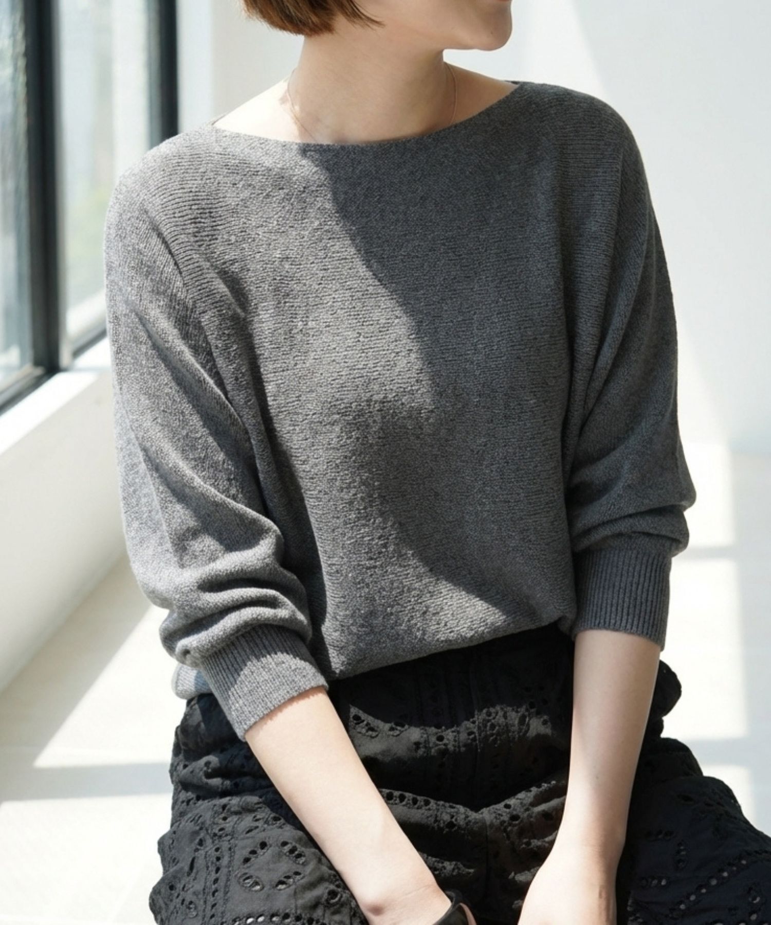 qualite「【夏まで快適に着られる】camifineニットプルオーバー」|Tシャツ・カットソー|