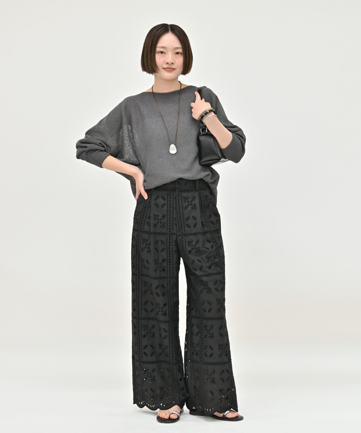 qualite「【夏まで快適に着られる】camifineニットプルオーバー」|Tシャツ・カットソー|