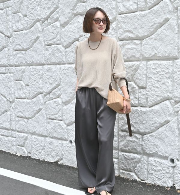 qualite「【夏まで快適に着られる】camifineニットプルオーバー」|Tシャツ・カットソー|