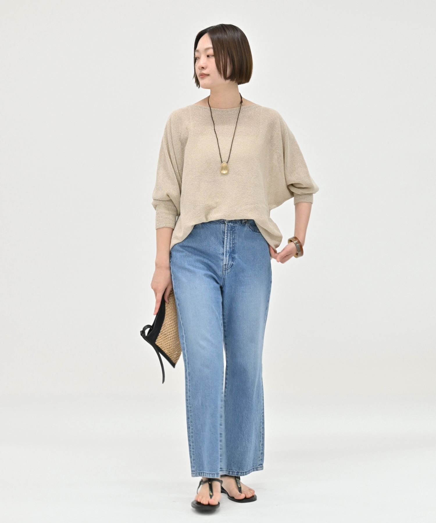 qualite「【夏まで快適に着られる】camifineニットプルオーバー」|Tシャツ・カットソー|