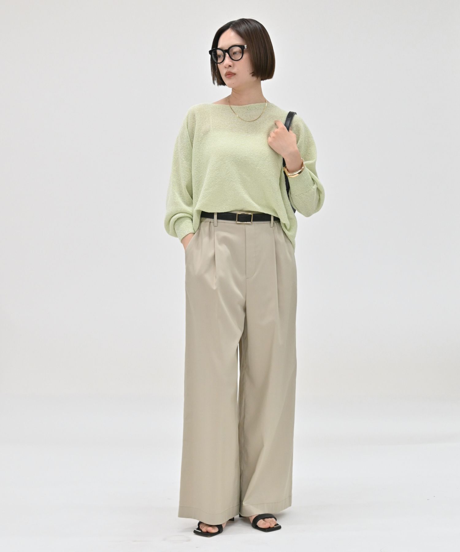 qualite「【夏まで快適に着られる】camifineニットプルオーバー」|Tシャツ・カットソー|