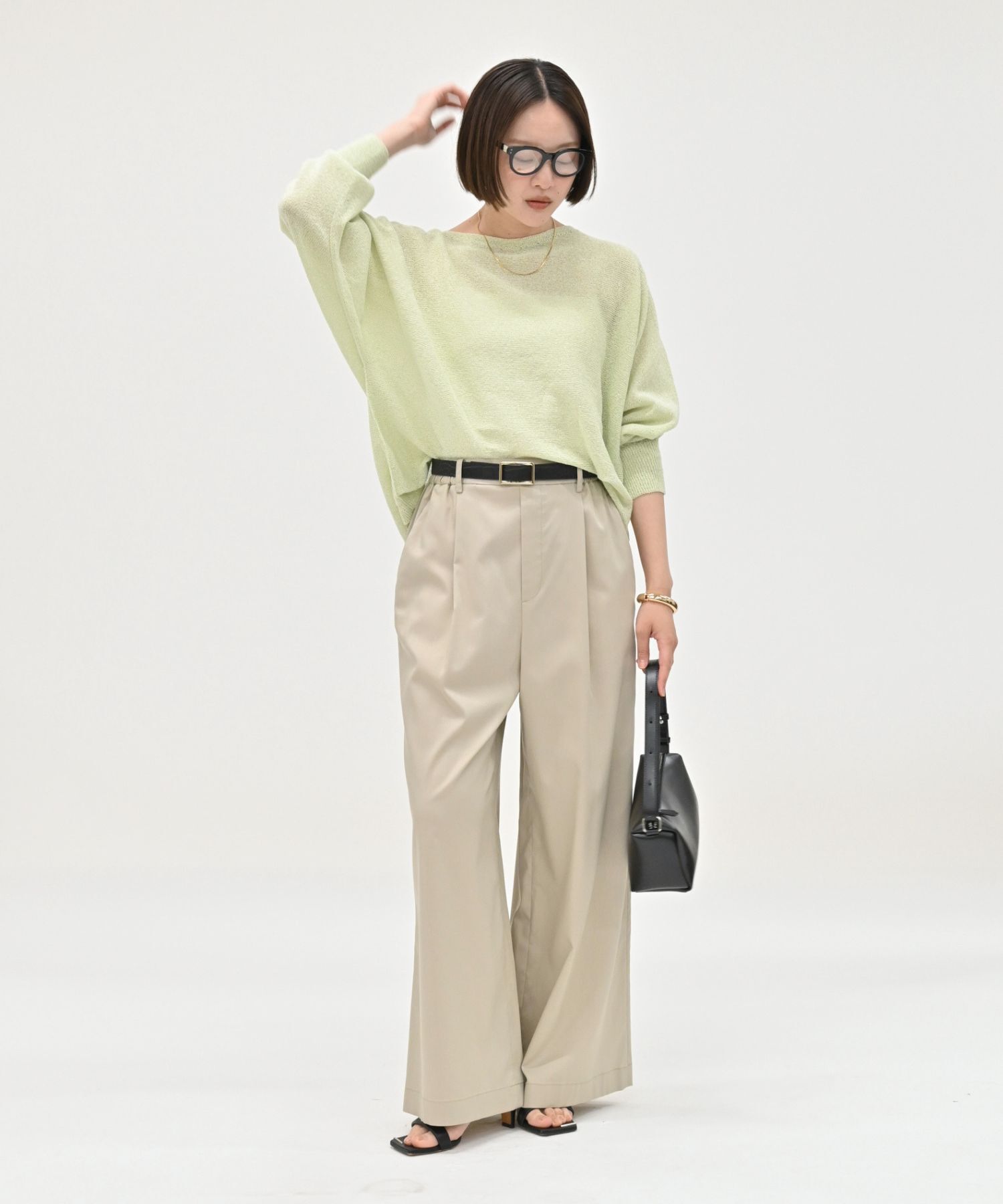 qualite「【夏まで快適に着られる】camifineニットプルオーバー」|Tシャツ・カットソー|