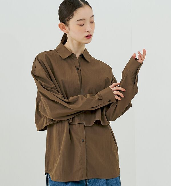 NOMINE「【ユニセックス】ロングヨーク オーバーサイズ シャツ」|シャツ・ブラウス|
