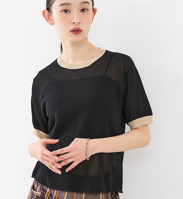 NOMINE「リンガー ニット Tシャツ」|Tシャツ・カットソー|