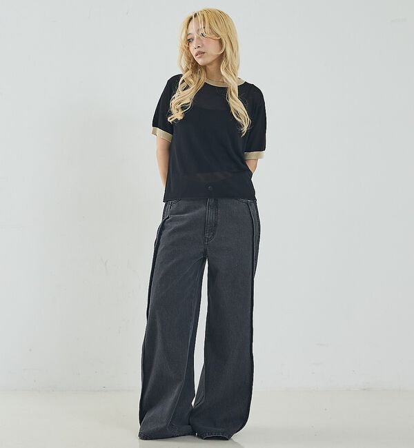 NOMINE「リンガー ニット Tシャツ」|Tシャツ・カットソー|