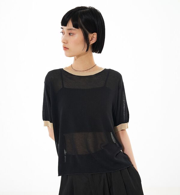 NOMINE「リンガー ニット Tシャツ」|Tシャツ・カットソー|