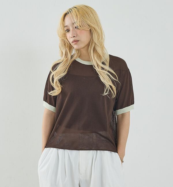 NOMINE「リンガー ニット Tシャツ」|Tシャツ・カットソー|