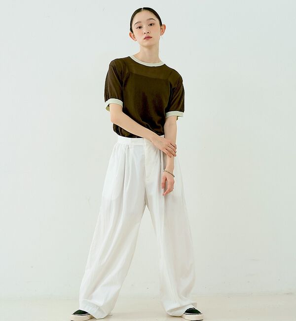 NOMINE「リンガー ニット Tシャツ」|Tシャツ・カットソー|